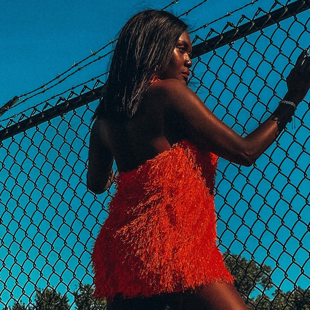 Blood orange ZARA Halterneck dress size S